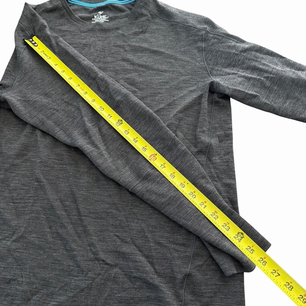 KÜHL Men's Invigoratr Merino Crew Long Sleeve Shirt XXLARGE Black Merino Wool - Picture 7 of 8
